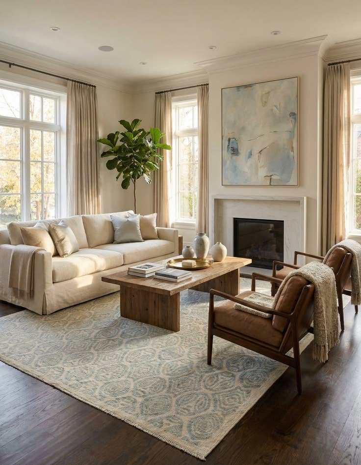 Detail image of 9' 2 x 12' 7  Hand Knotted Darya Wool Rug