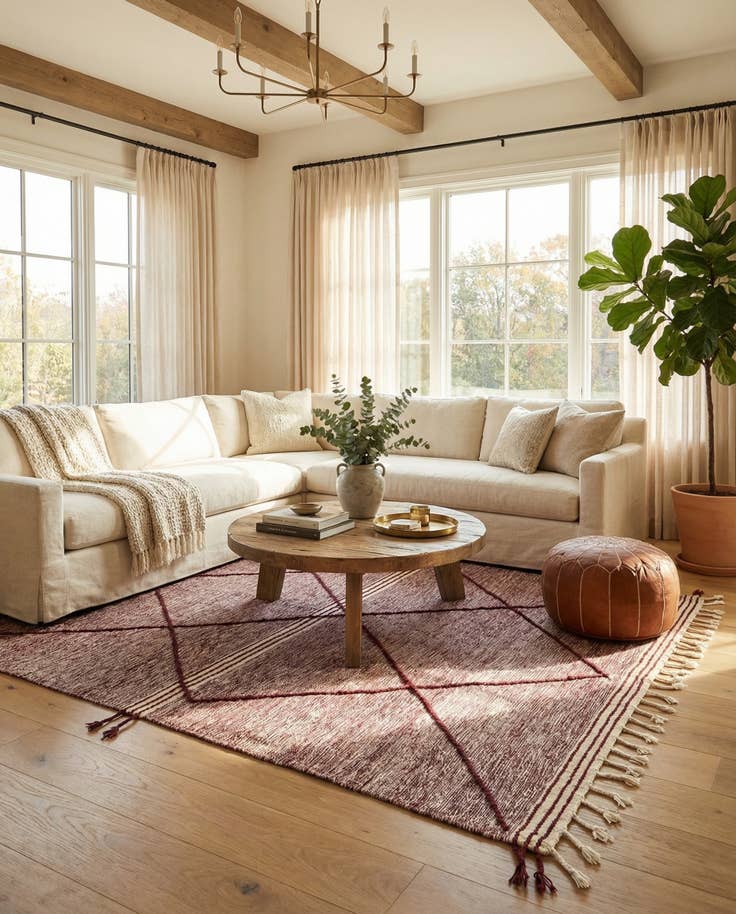 Detail image of 6' x 9' 8 Hand Knotted Moroccan Wool Rug