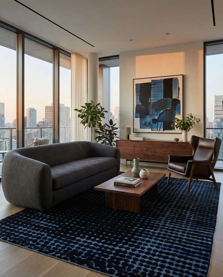 7' 8 x 9' 9 Hand Knotted Darya Wool Rug