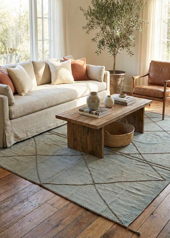8' 6 x 9' 5 Hand Knotted Moroccan Wool Rug