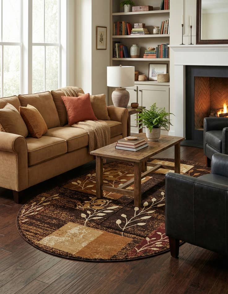 Detail image of 5' 3 x 8' Cafe Oval Rug