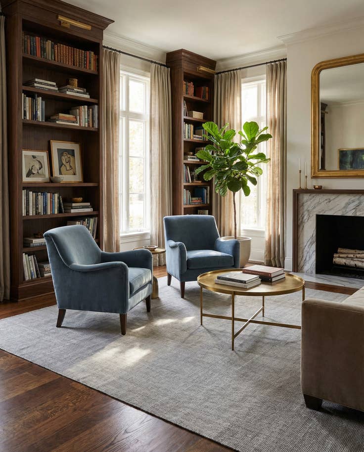 Detail image of 13' 1 x 13' 1 Hand Woven Jill Zarin English Manor Wool Square Rug