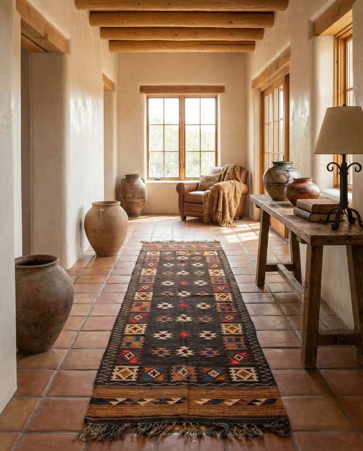 3' 6 x 11' Hand Woven Kilim Fars Wool Runner Rug