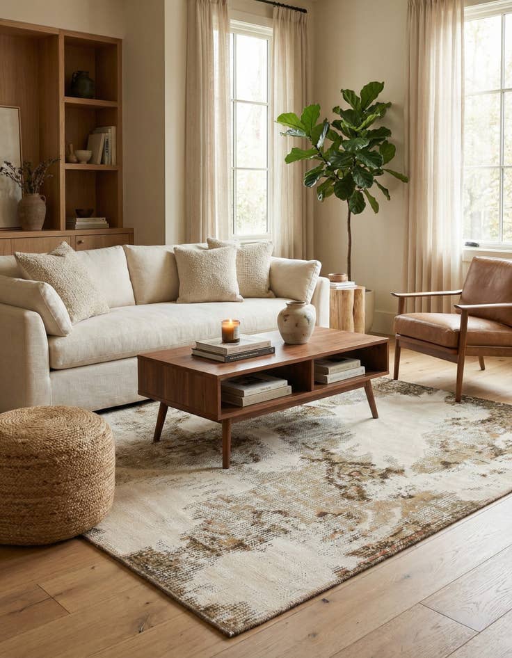 Detail image of 3' 10 x 5' 10  Hand Knotted Ultra Vintage Persian Wool Rug