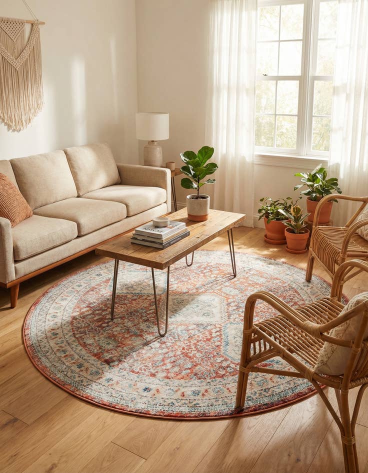 Detail image of  5' 3 x 5' 3 Newport Round Rug