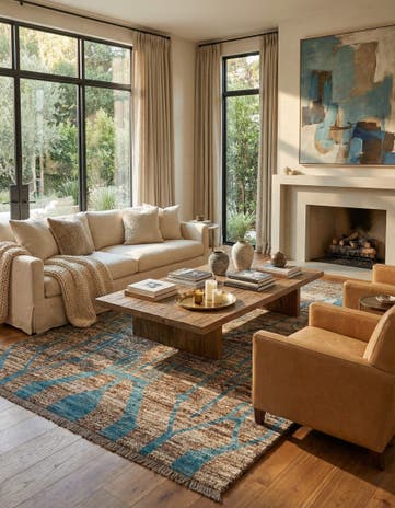 7' x 9' 10 Hand Knotted Darya Wool Rug