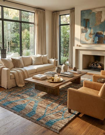 7' x 9' 10 Hand Knotted Darya Wool Rug