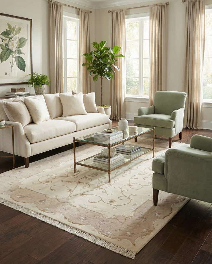 5' 7 x 7' 10 Hand Knotted Darya Wool Rug