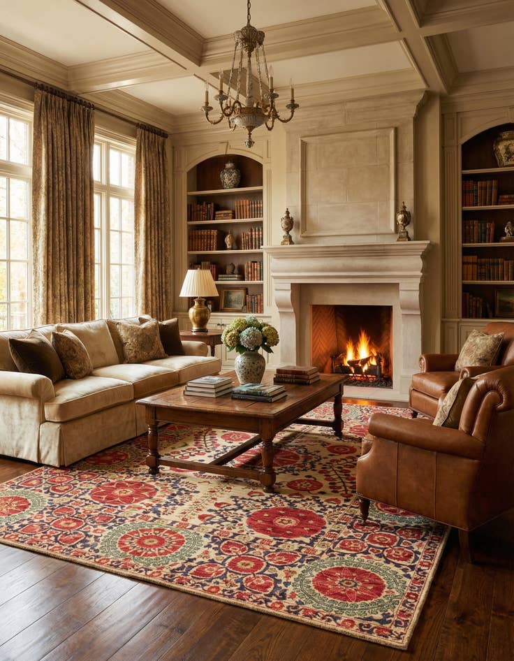 Detail image of 6' 1 x 8' 1  Hand Knotted Ariana Ziegler Oriental Rug