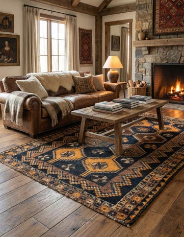 4' 1 x 6' 9 Hamedan Rug