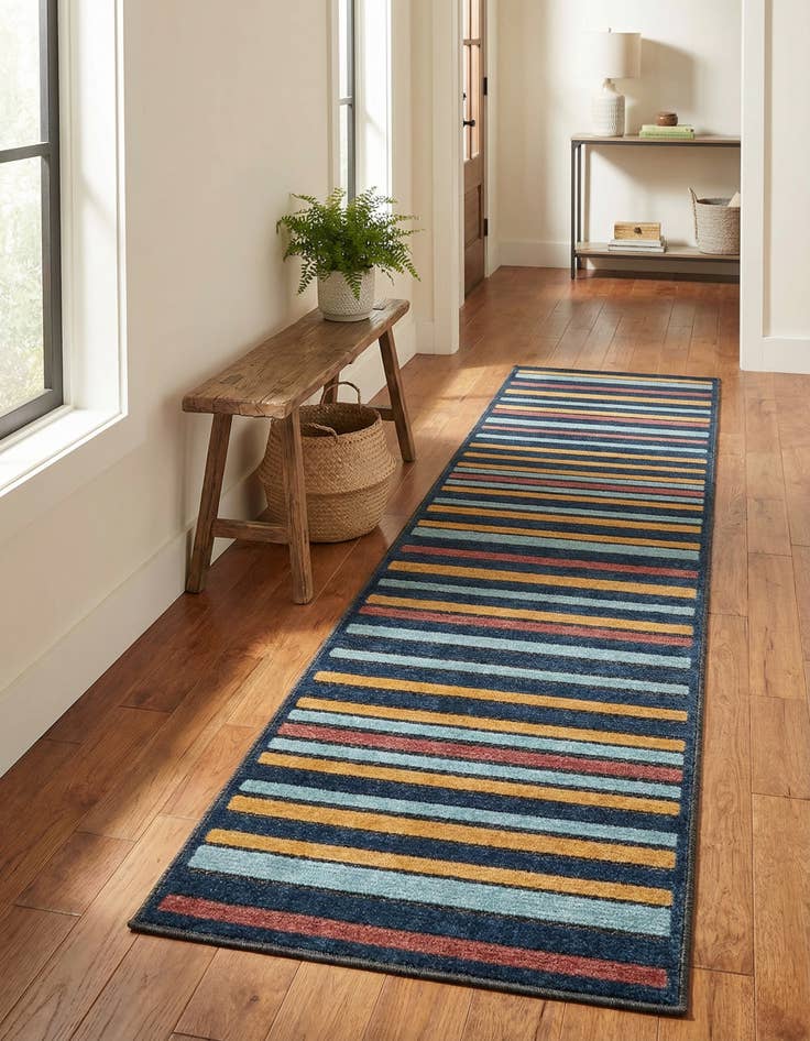 Detail image of 2' x 10'  Washable Belize Indoor / Outdoor Runner Rug