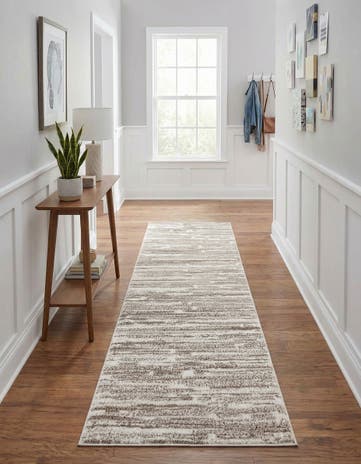 Ivory Sepia Runner Rug