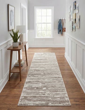 Ivory Sepia Runner Rug