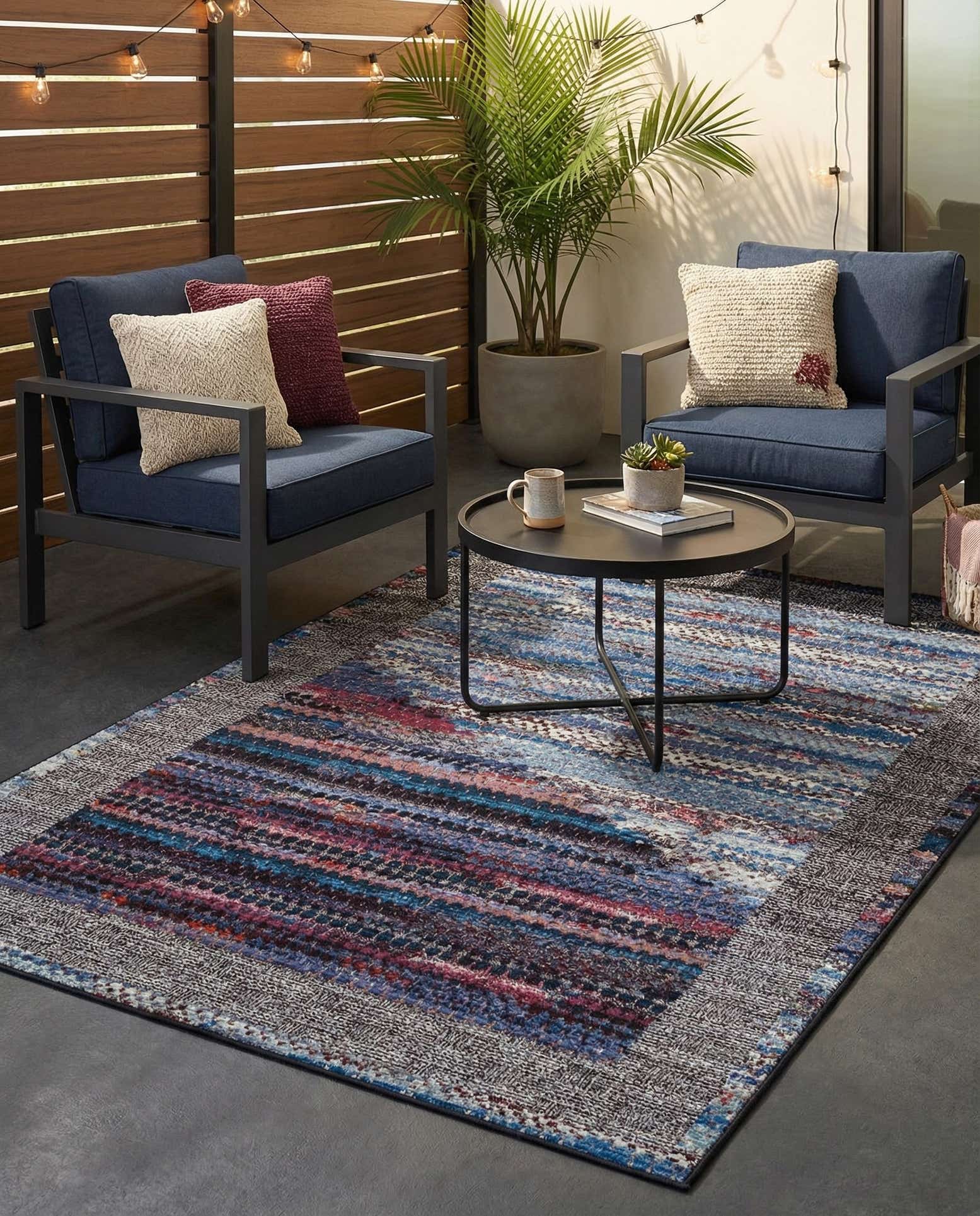 5' x 8' Easy-Clean Modern Indoor / Outdoor Rug