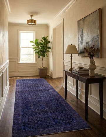 3' 11 x 11' 2 Hand Knotted Ultra Vintage Persian Wool Runner Rug