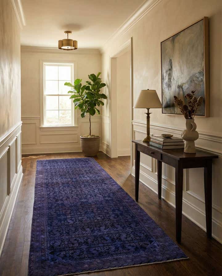 3' 11 x 11' 2 Hand Knotted Ultra Vintage Persian Wool Runner Rug