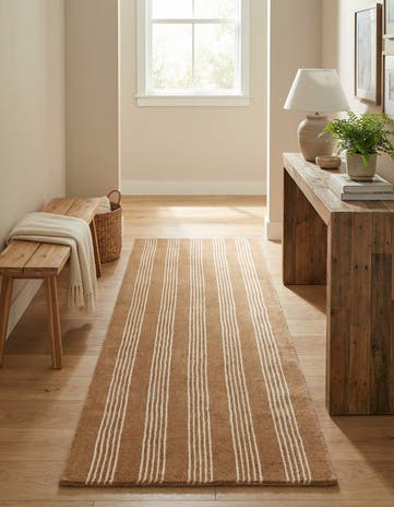2' x 6' 1 Jill Zarin Striped Wool Runner Rug