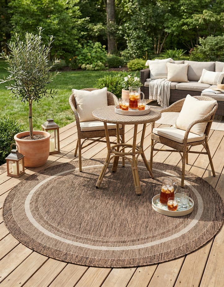 5' 3 x 5' 3 Easy-Clean Border Indoor / Outdoor...