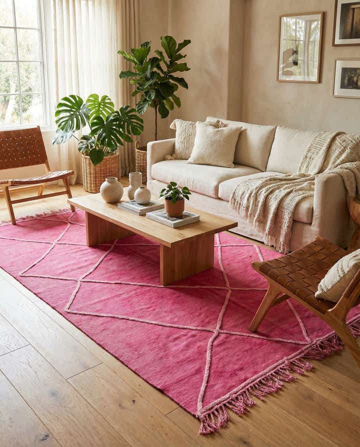 5' 7 x 8' Hand Woven Kilim Modern Wool Rug