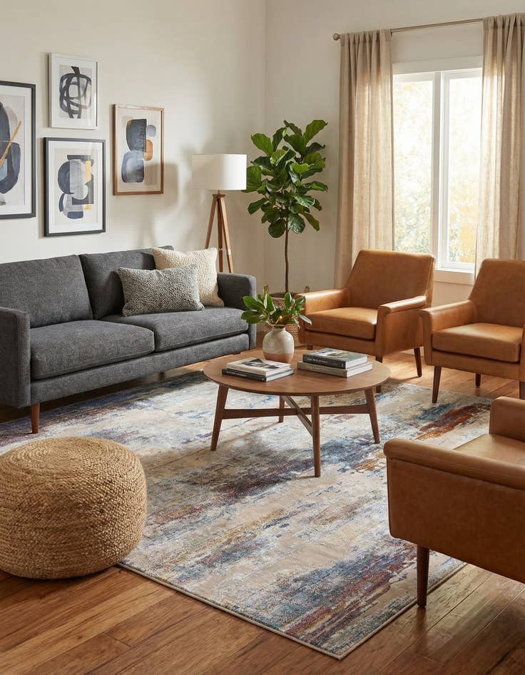 Detail image of 7' 10 x 7' 10 Deepa Square Rug