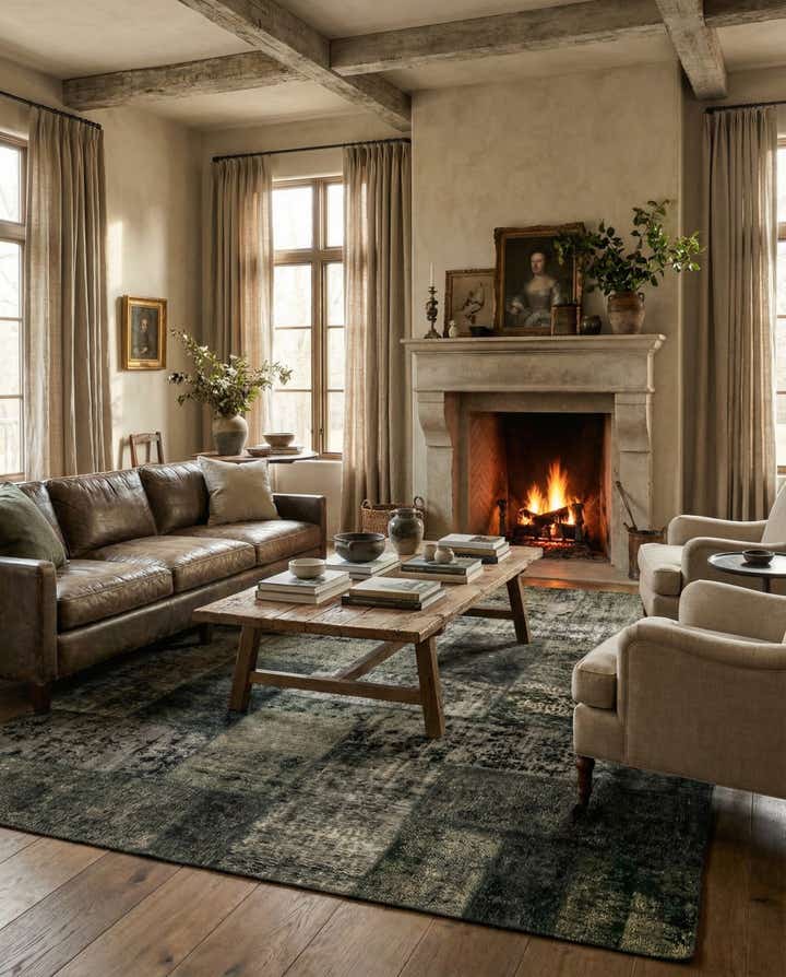 6' 10 x 10' 8 Hand Knotted Ultra Vintage Persian Wool Rug