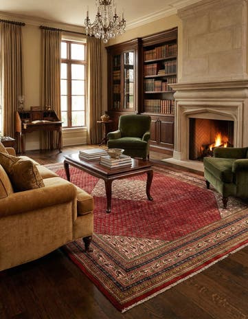 7' 1 x 10' 7 Sarouk Mir Wool Rug