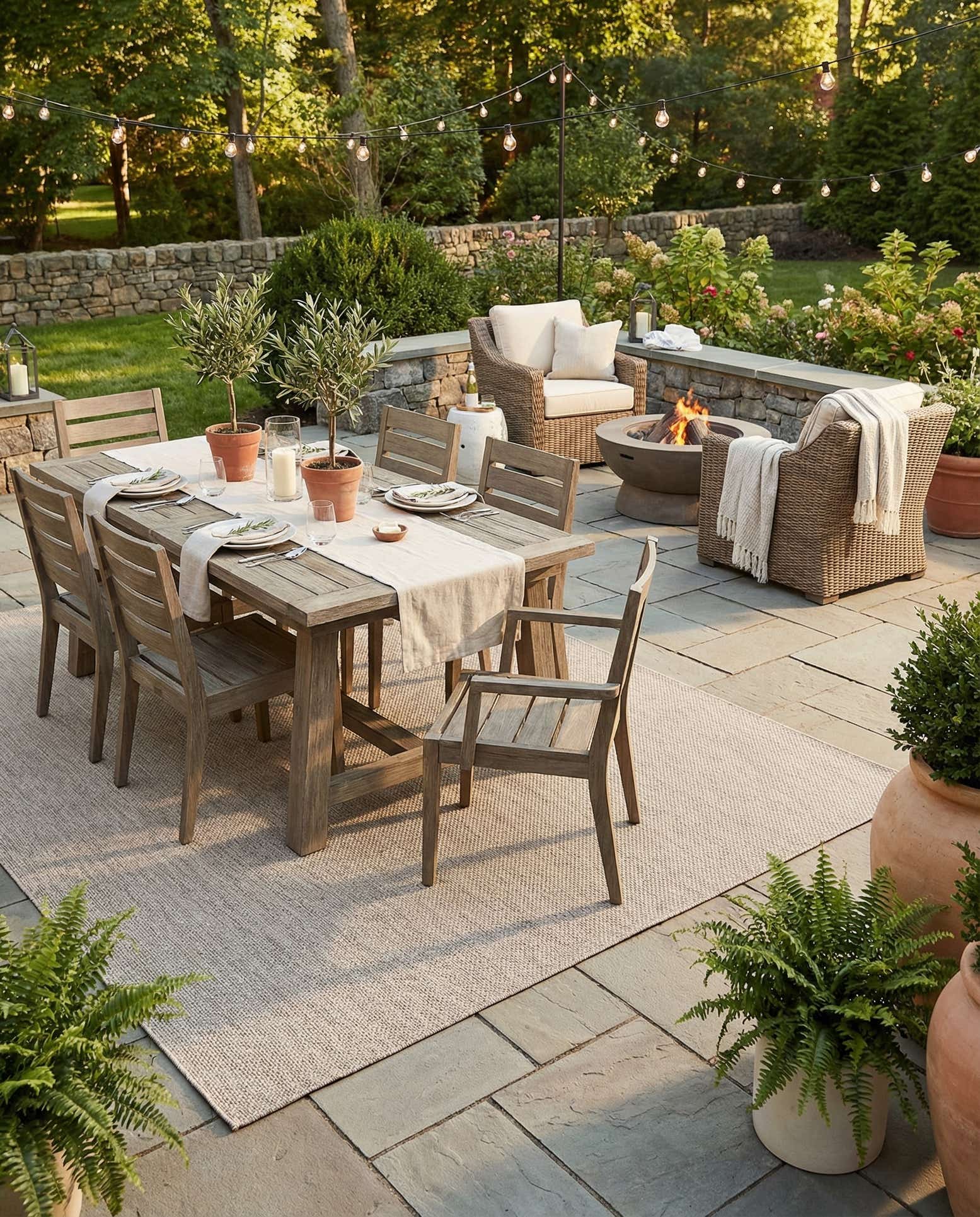 10' x 13' 1 Easy-Clean Solid Indoor / Outdoor Rug