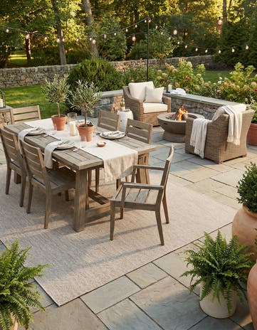 10' x 13' 1 Easy-Clean Solid Indoor / Outdoor Rug