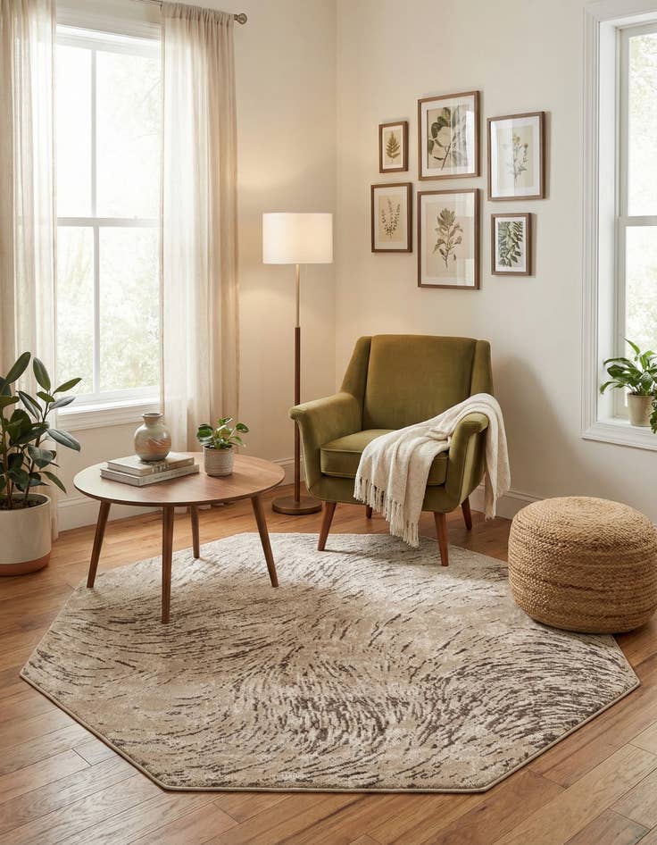 Detail image of  6' x 6' Oasis Octagon Rug