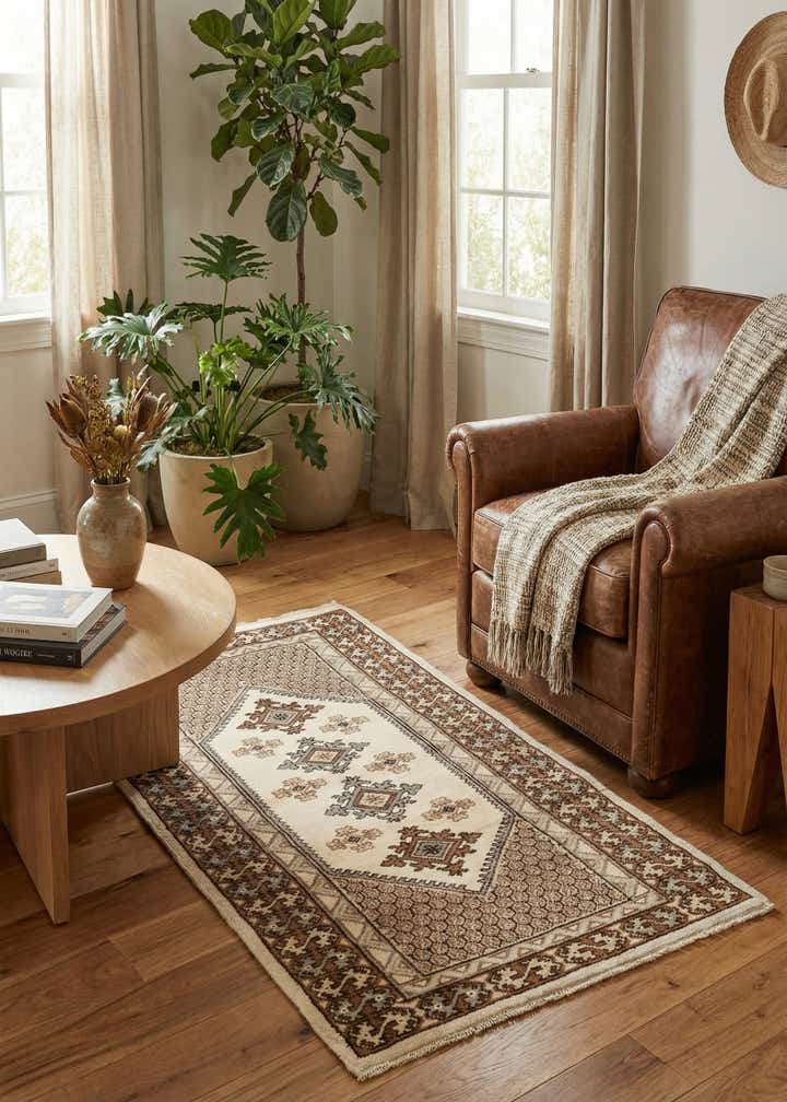 3' 1 x 6' 9 Hand Knotted Moroccan Wool Runner Rug