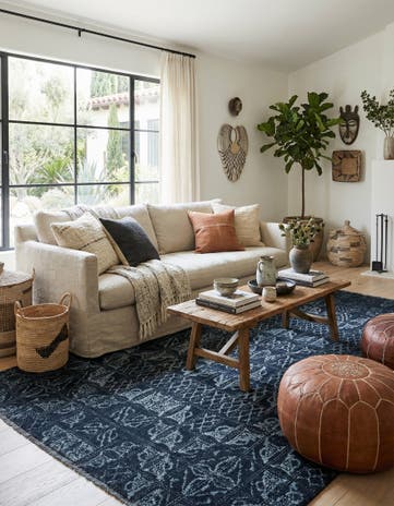 5' 10 x 9' Hand Knotted Moroccan Rug