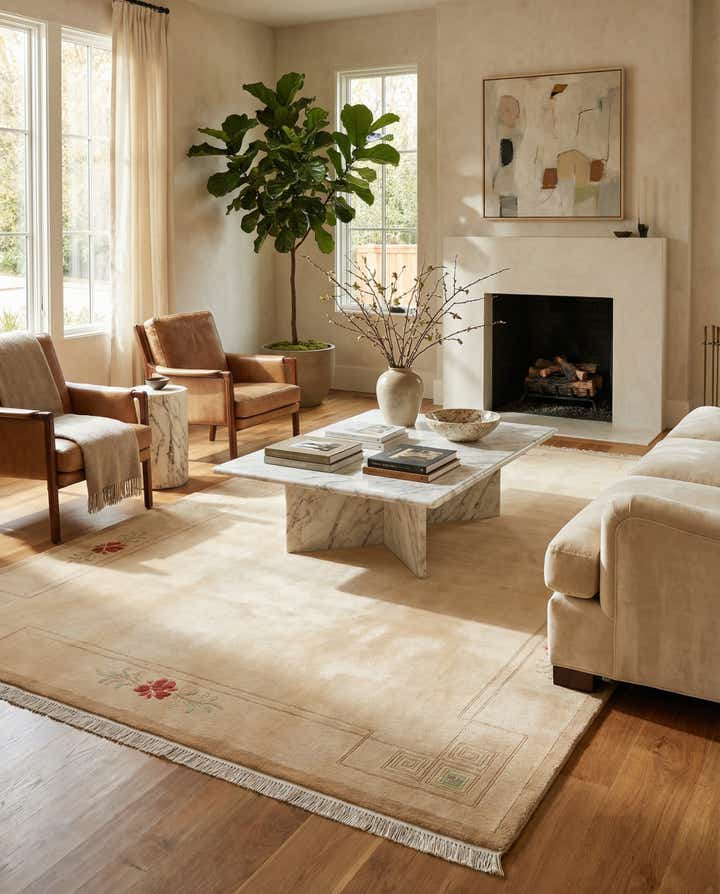 6' 6 x 9' 9 Hand Knotted Darya Wool Rug