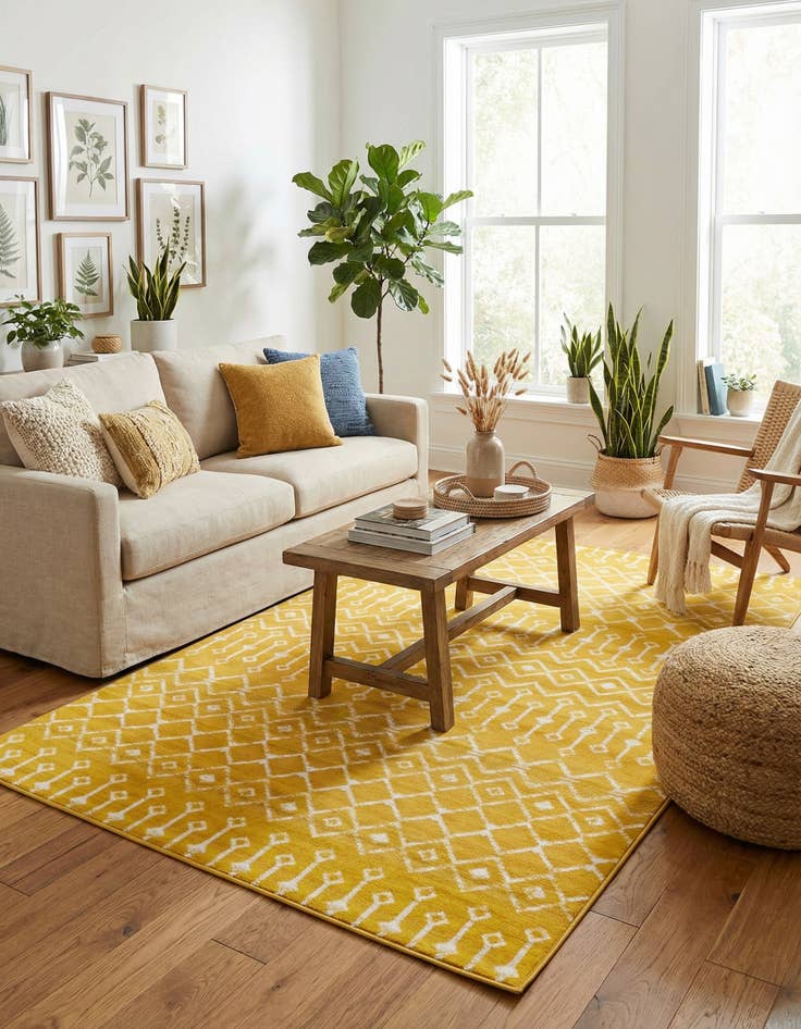 Detail image of  6' x 9' Kasbah Trellis Rug