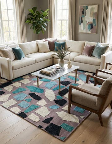 8' x 10' 1 Hand Knotted Darya Wool Rug