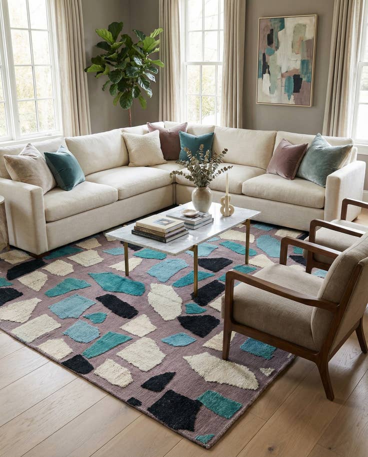 Detail image of 8' x 10' 1 Hand Knotted Darya Wool Rug