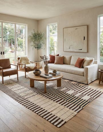 9' 5 x 12' Hand Woven Kilim Modern Wool Rug