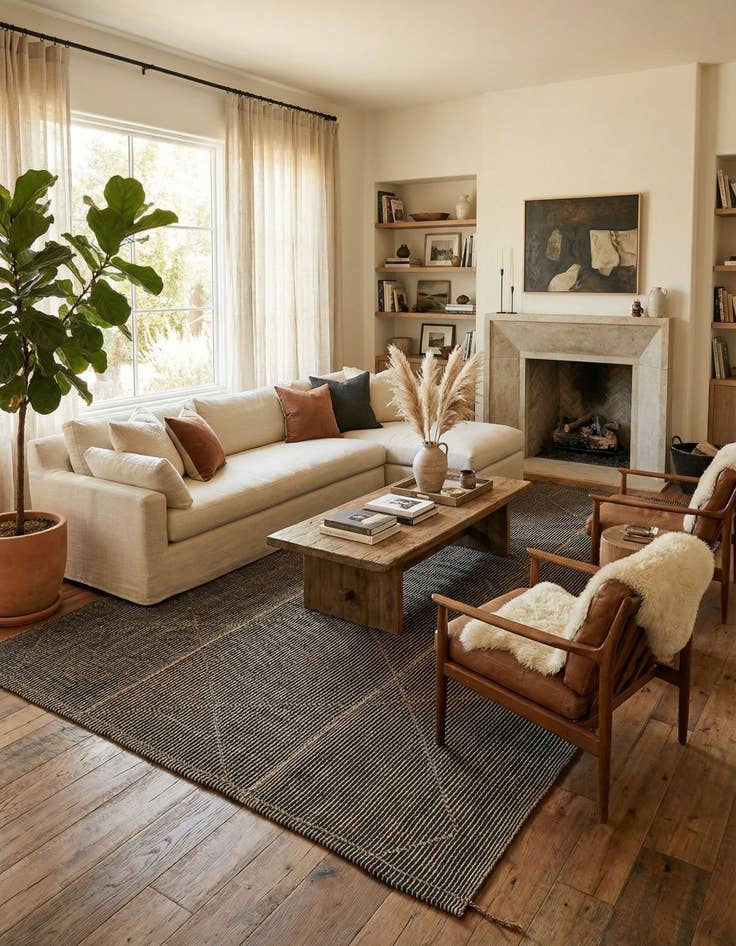 Detail image of 9' 9 x 14' 2  Hand Knotted Moroccan Wool Rug