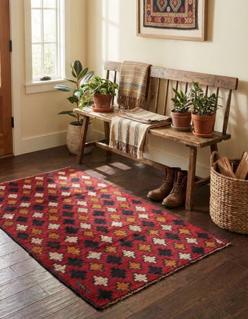 2' 9 x 4' 8 Hand Knotted Balouch Persian Wool Rug