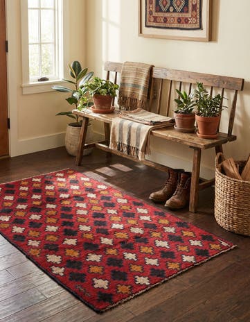 2' 9 x 4' 8 Hand Knotted Balouch Persian Wool Rug