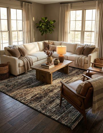 6' 6 x 9' 6 Hand Knotted Moroccan Wool Rug