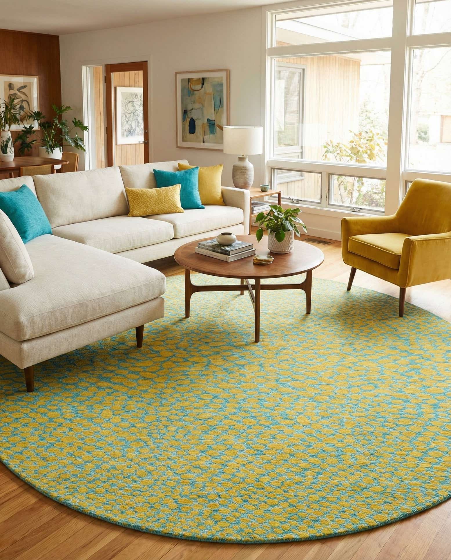 10' 8 x 10' 8 Easy-Clean Jill Zarin Cape Town Indoor / Outdoor Round Rug