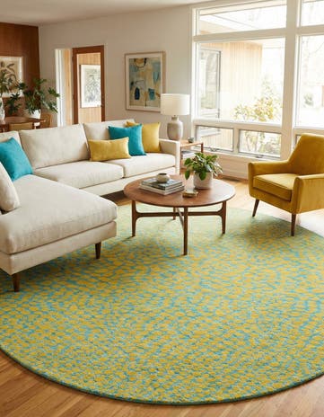 10' 8 x 10' 8 Easy-Clean Jill Zarin Cape Town Indoor / Outdoor Round Rug
