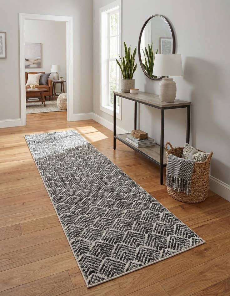 Detail image of 2' x 8' Eco Trellis Runner Rug