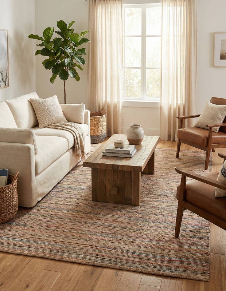 Detail image of  7' 10 x 10'  Hand Woven Chunky Jute Rug