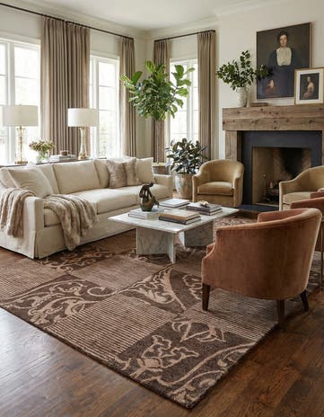 5' 9 x 8' 2 Hand Knotted Darya Wool Rug
