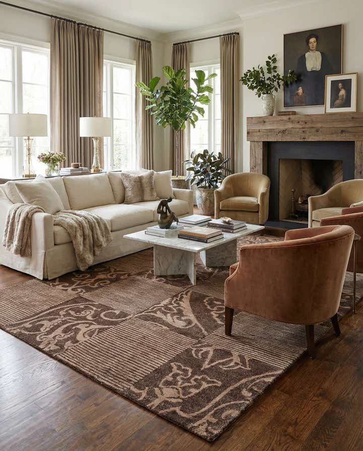 5' 9 x 8' 2 Hand Knotted Darya Wool Rug