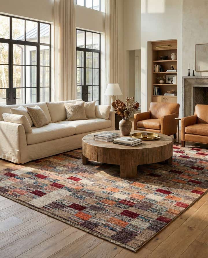 8' 2 x 9' 11 Hand Knotted Moroccan Wool Rug