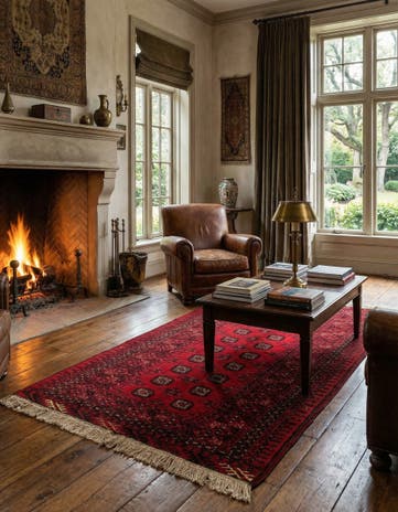 3' 4 x 6' Hand Knotted Afghan Akhche Wool Rug