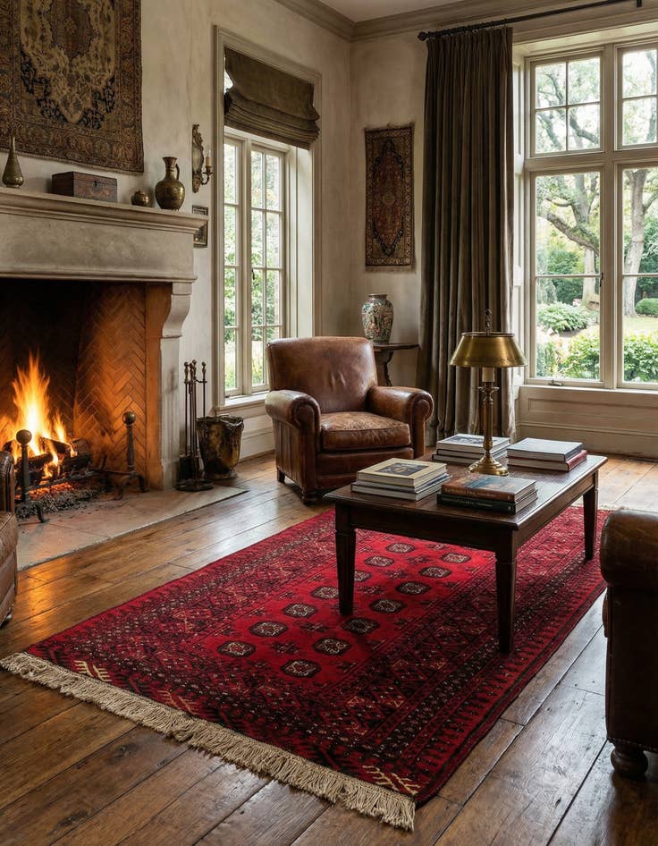 Detail image of 3' 4 x 6'  Hand Knotted Afghan Akhche Wool Rug