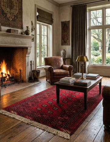 3' 4 x 6' Hand Knotted Afghan Akhche Wool Rug